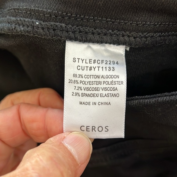 {Ceros}Women’s Sz XL Black Ankle Flared Jeggings - Picture 8 of 9